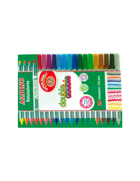 Capsa de retoladors Alpino doble punta 24 unitats