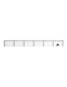 Regle de plàstic rígid de 30cm amb bisell antitaques