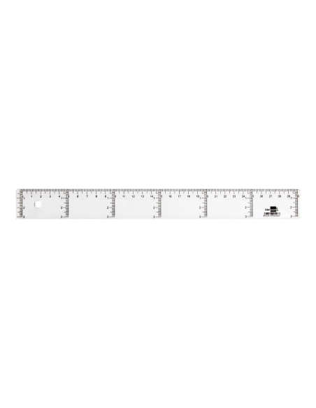 Regle de plàstic rígid de 30cm amb bisell antitaques