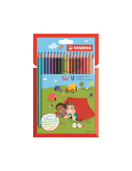 Llapis de colors Stabilo Trio de 18 unitats